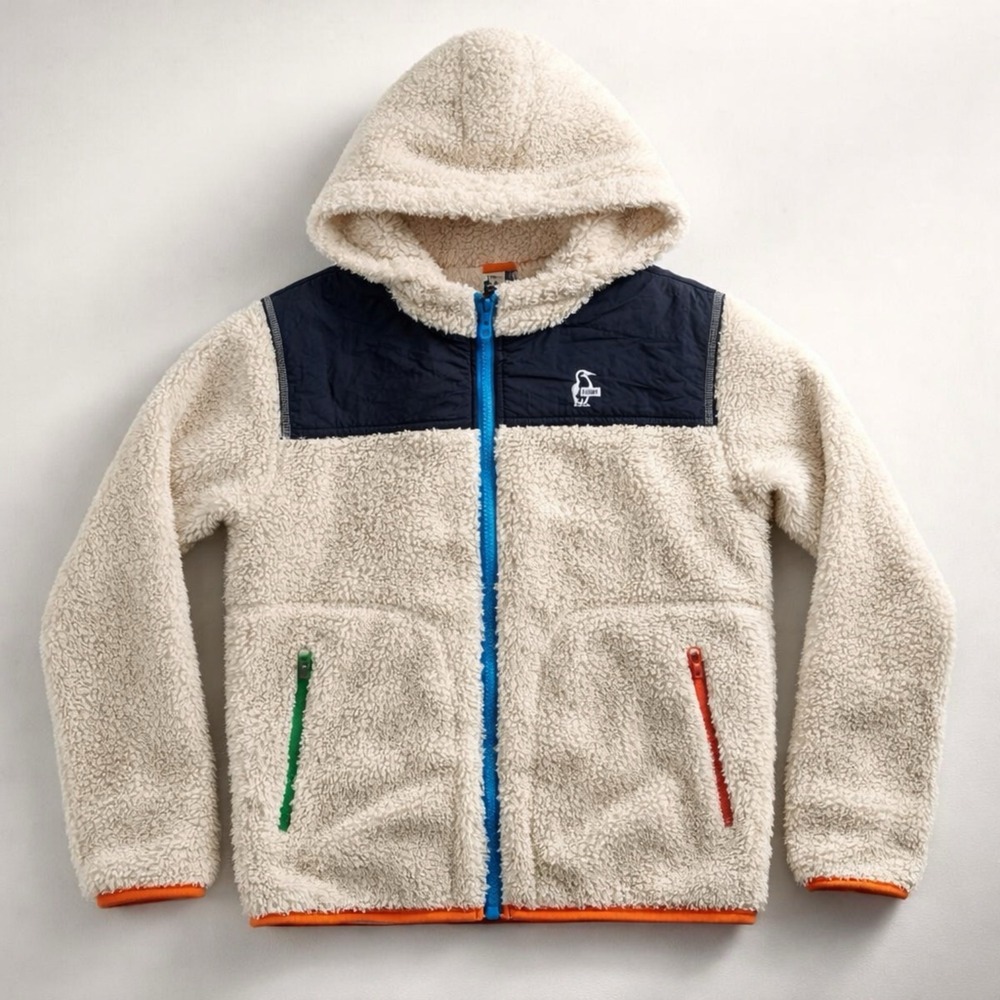 Chums Gorpcore Elmo Activewear Fleece Outdoor Hoodie Jacket Colorblock Unisex-S